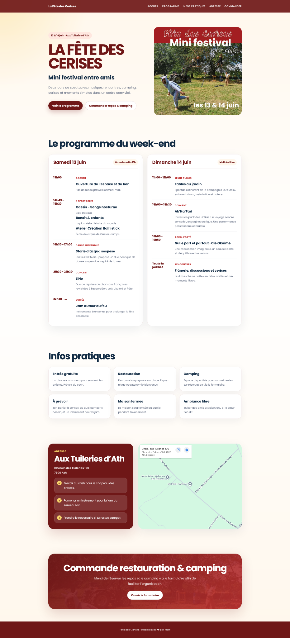 Capture du site Fête des Cerises